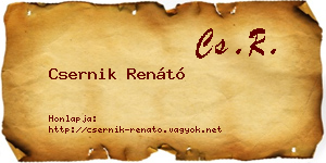 Csernik Renátó névjegykártya