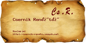 Csernik Renátó névjegykártya