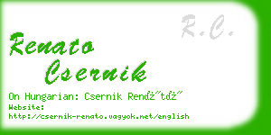 renato csernik business card